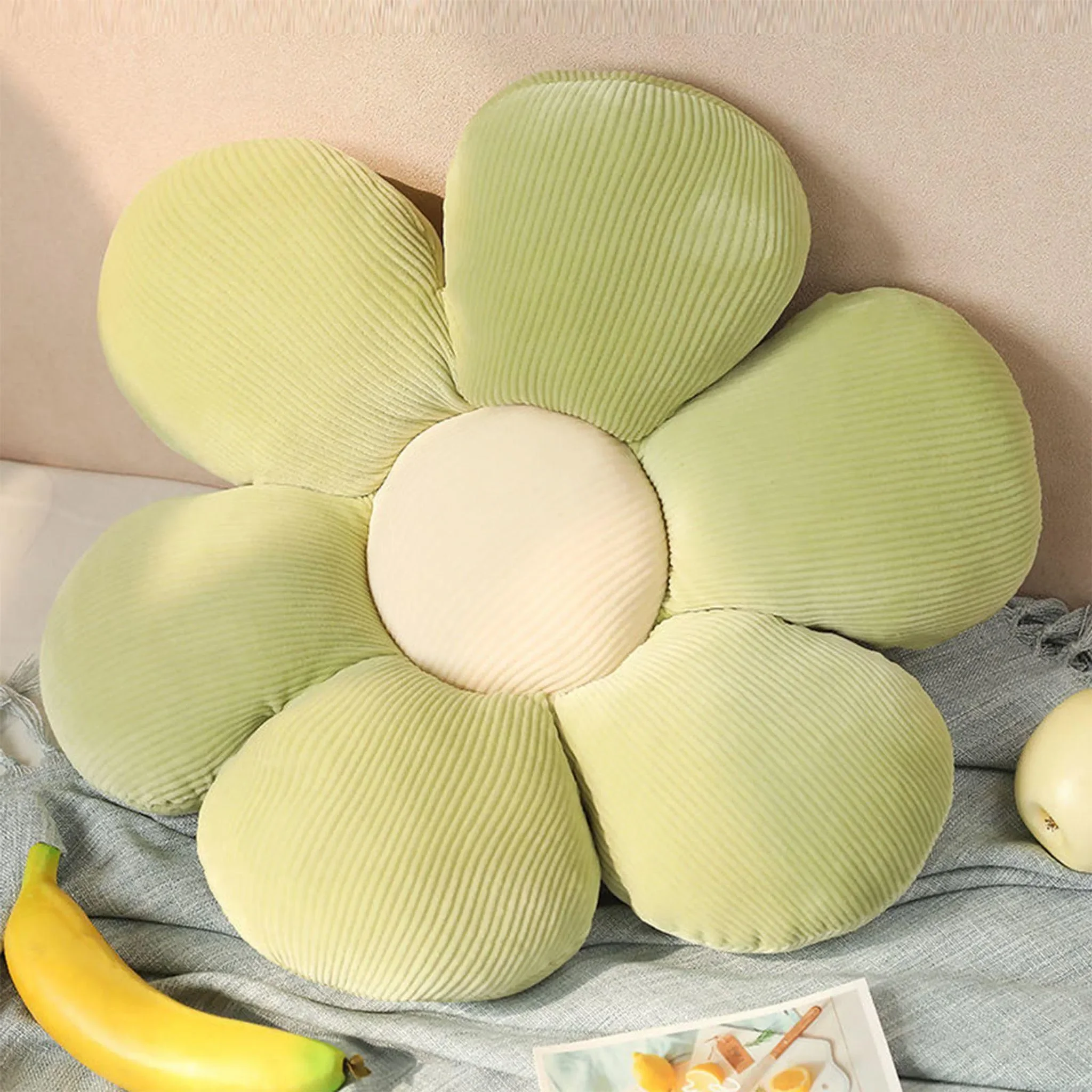 Dekokissen „Sonnenblume“ – Blumenform, 40 cm